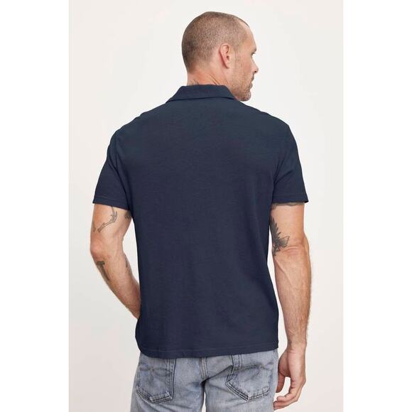 Velvet by Graham & Spencer Mens Beck Short Sleeve Polo Shirt in Caspian XL - Picture 4 of 4